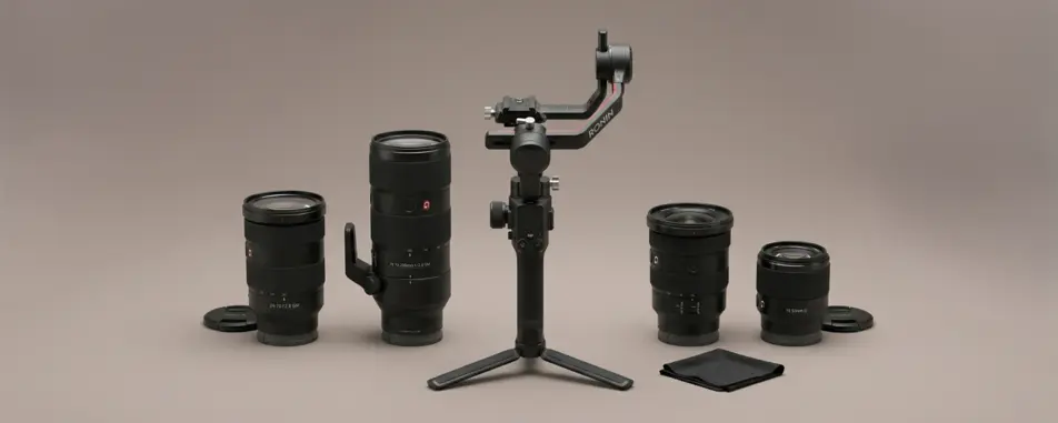 Stabilizator DJI RS 4 i obiektywy stałoogniskowe